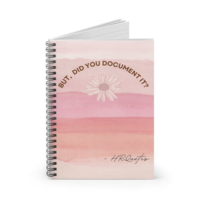 Spiral Notebook - Flower - HR Quotes - Ruled Line - Corporate Gift